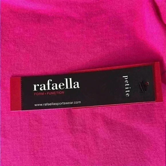 Rafaella Sportswear Subtle Bow Embellished Knit Top in Hot Pink. Size Small. NWT - Picture 9 of 16